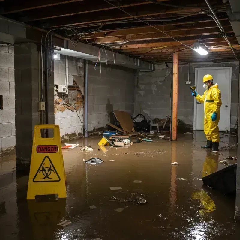 Flooded Basement Electrical Hazard in Advance, MO Property